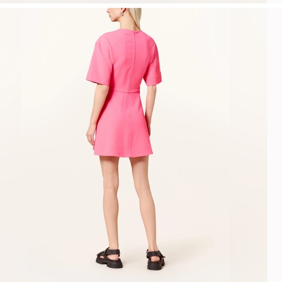 Ganni Stretch suiting v-neck mini dress - Picture 5 of 13